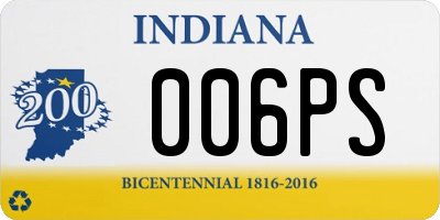 IN license plate 006PS