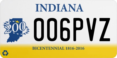 IN license plate 006PVZ