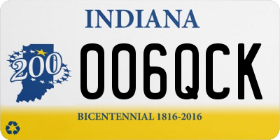 IN license plate 006QCK