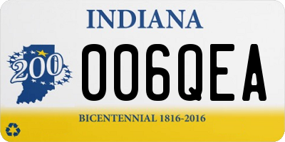 IN license plate 006QEA