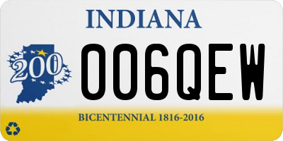 IN license plate 006QEW