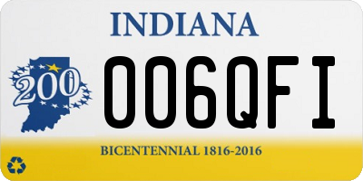 IN license plate 006QFI