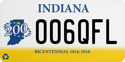 IN license plate 006QFL