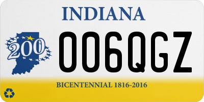 IN license plate 006QGZ