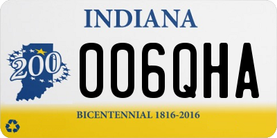 IN license plate 006QHA