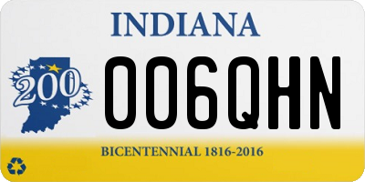 IN license plate 006QHN