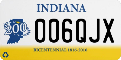 IN license plate 006QJX