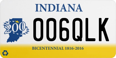 IN license plate 006QLK