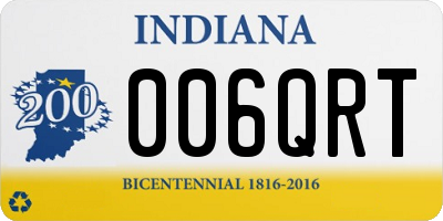 IN license plate 006QRT