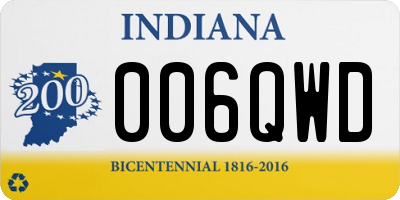 IN license plate 006QWD