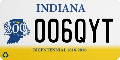 IN license plate 006QYT