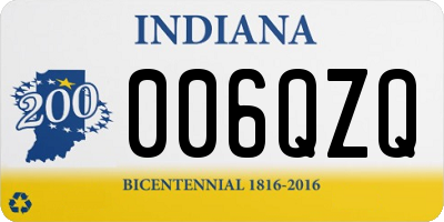 IN license plate 006QZQ