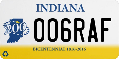 IN license plate 006RAF