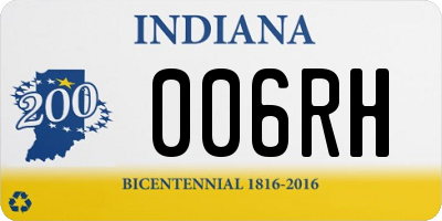 IN license plate 006RH