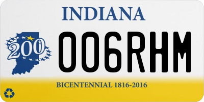 IN license plate 006RHM