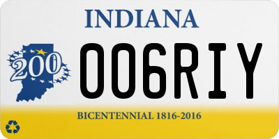 IN license plate 006RIY