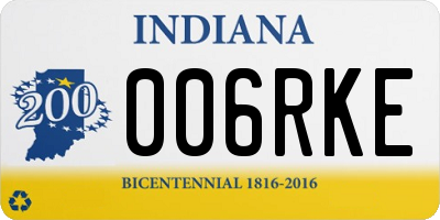 IN license plate 006RKE