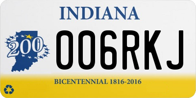 IN license plate 006RKJ