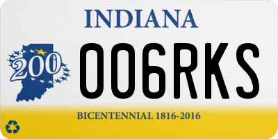 IN license plate 006RKS