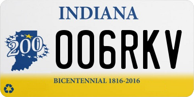 IN license plate 006RKV