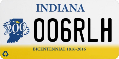 IN license plate 006RLH