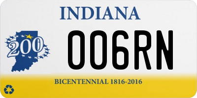 IN license plate 006RN