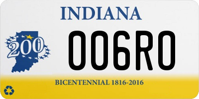 IN license plate 006RO