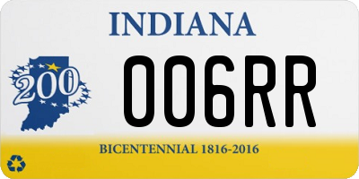 IN license plate 006RR