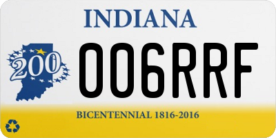 IN license plate 006RRF