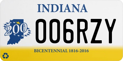 IN license plate 006RZY