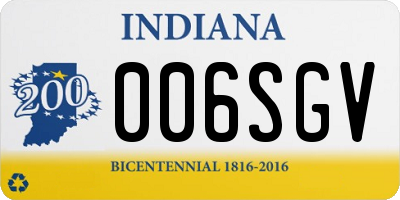 IN license plate 006SGV