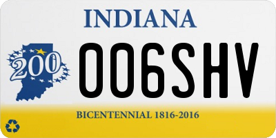 IN license plate 006SHV