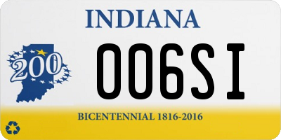 IN license plate 006SI