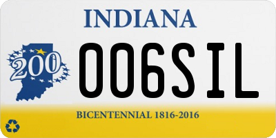 IN license plate 006SIL