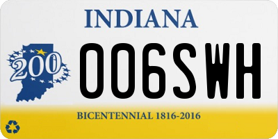 IN license plate 006SWH