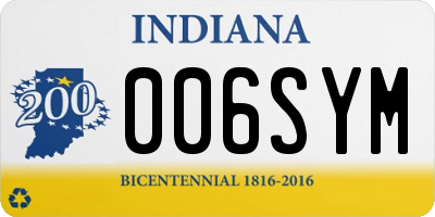 IN license plate 006SYM