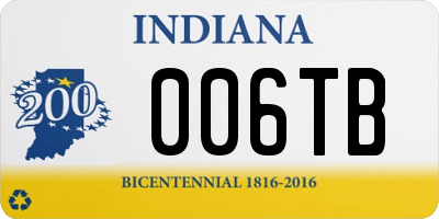 IN license plate 006TB