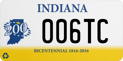 IN license plate 006TC