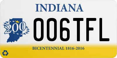 IN license plate 006TFL