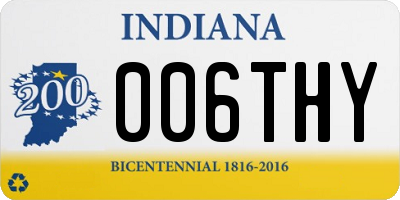 IN license plate 006THY