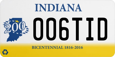 IN license plate 006TID