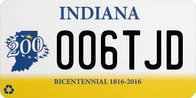 IN license plate 006TJD