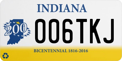 IN license plate 006TKJ