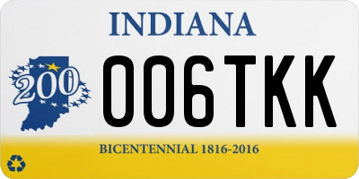 IN license plate 006TKK