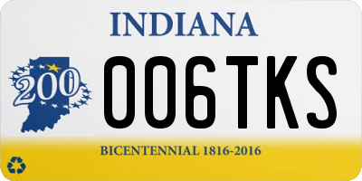 IN license plate 006TKS
