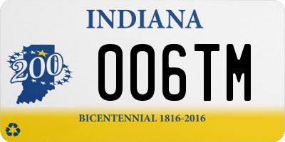 IN license plate 006TM