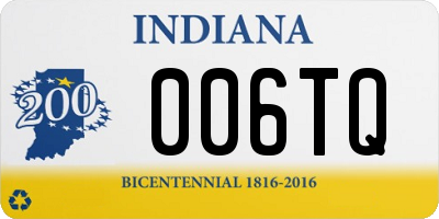IN license plate 006TQ