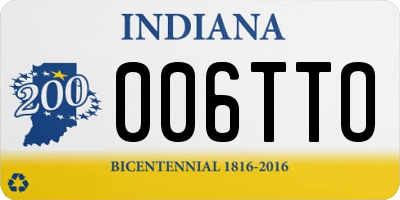 IN license plate 006TTO