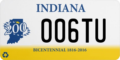 IN license plate 006TU