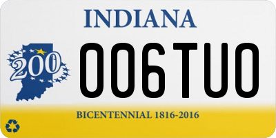 IN license plate 006TUO